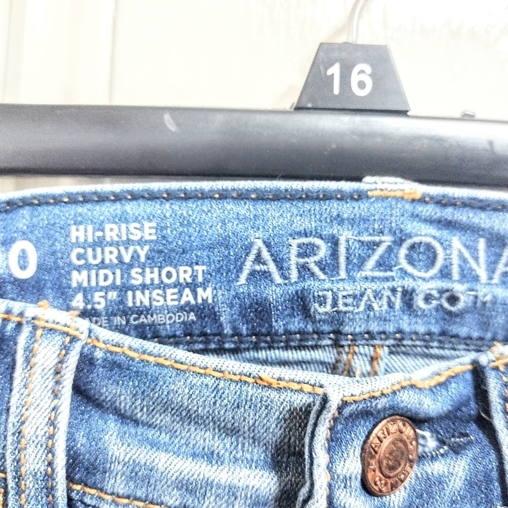 Arizona Jean Co Jean Shorts Juniors Size 0 - Picture 4 of 4